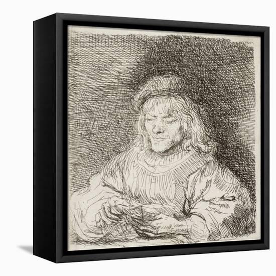 The Card Player, 1641-Rembrandt van Rijn-Framed Premier Image Canvas