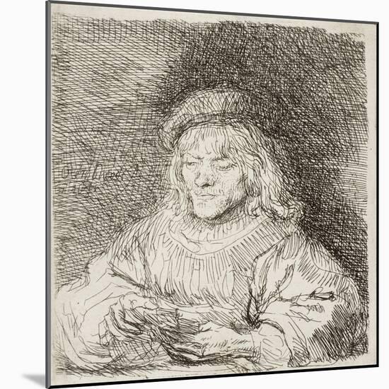 The Card Player, 1641-Rembrandt van Rijn-Mounted Giclee Print