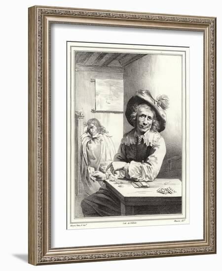 The Card Player-Frans Van Mieris-Framed Giclee Print