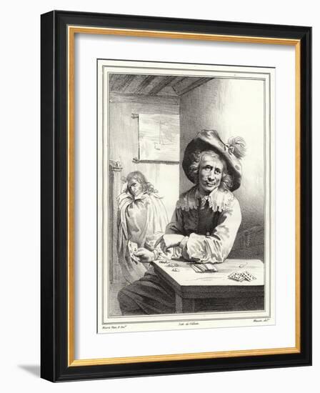 The Card Player-Frans Van Mieris-Framed Giclee Print