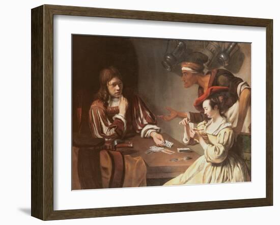 The Card Players, 1657-Cornelis de Heem-Framed Giclee Print