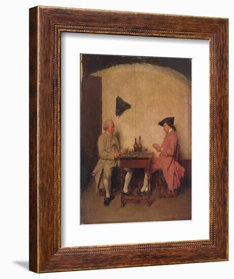 The Card Players, 1865-Jean-Louis Ernest Meissonier-Framed Giclee Print