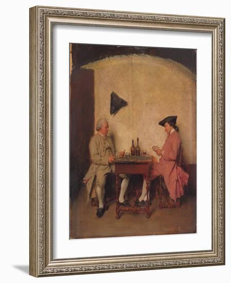 The Card Players, 1865-Jean-Louis Ernest Meissonier-Framed Giclee Print