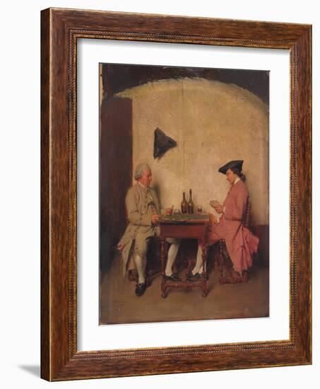 The Card Players, 1865-Jean-Louis Ernest Meissonier-Framed Giclee Print