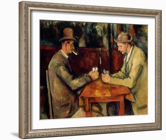 The Card Players (1884-1885)-Paul Cézanne-Framed Art Print