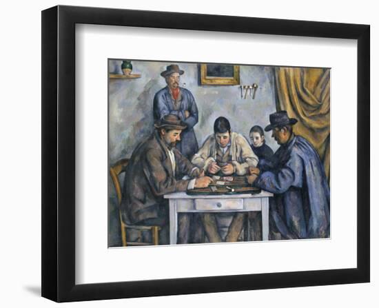 The Card Players, 1890-1892-Paul Cézanne-Framed Art Print