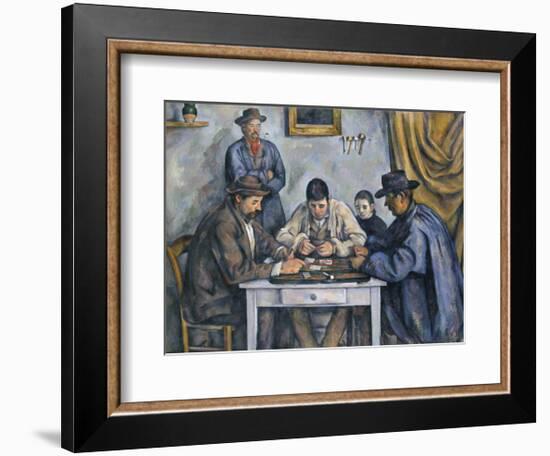 The Card Players, 1890-1892-Paul Cézanne-Framed Art Print