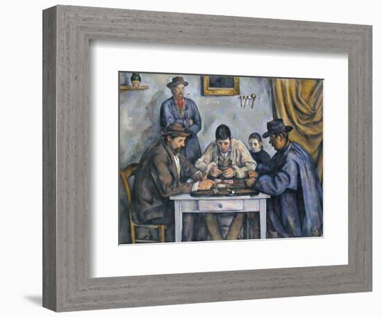 The Card Players, 1890-1892-Paul Cézanne-Framed Art Print