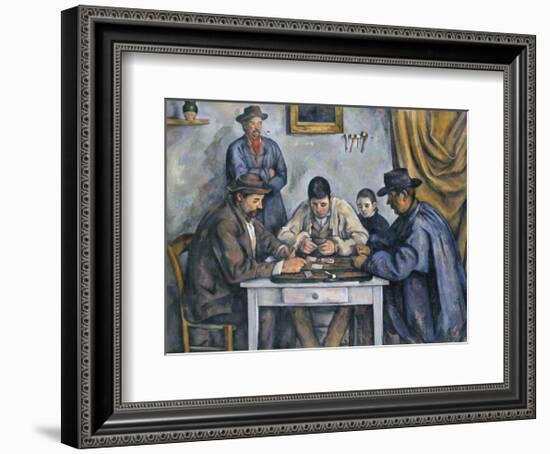 The Card Players, 1890-1892-Paul Cézanne-Framed Art Print