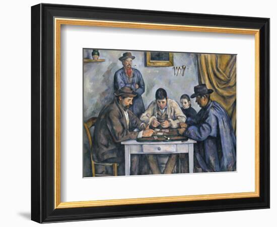 The Card Players, 1890-1892-Paul Cézanne-Framed Art Print