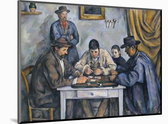 The Card Players, 1890-1892-Paul Cézanne-Mounted Art Print