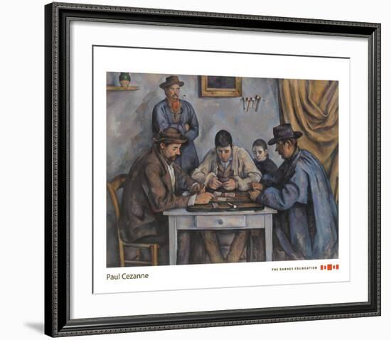 The Card Players, 1890-1892-Paul Cezanne-Framed Art Print
