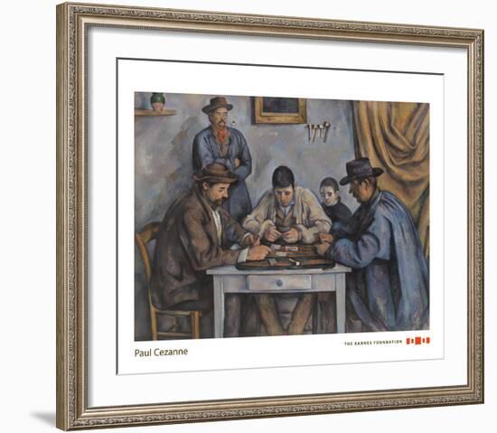 The Card Players, 1890-1892-Paul Cezanne-Framed Art Print