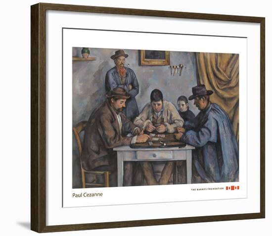 The Card Players, 1890-1892-Paul Cezanne-Framed Art Print