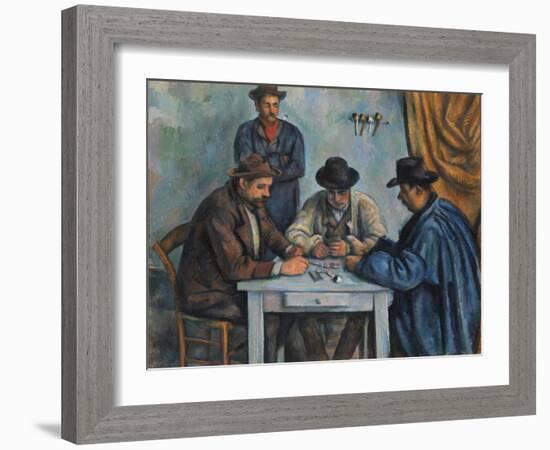 The Card Players, 1890-92-Paul Cezanne-Framed Giclee Print