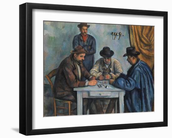 The Card Players, 1890-92-Paul Cezanne-Framed Giclee Print