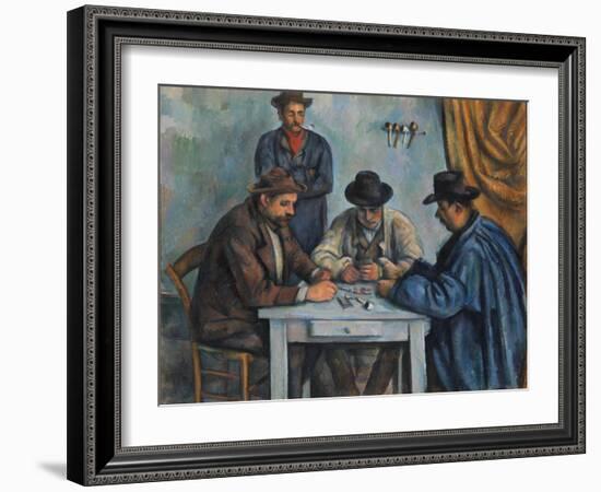 The Card Players, 1890-92-Paul Cezanne-Framed Giclee Print