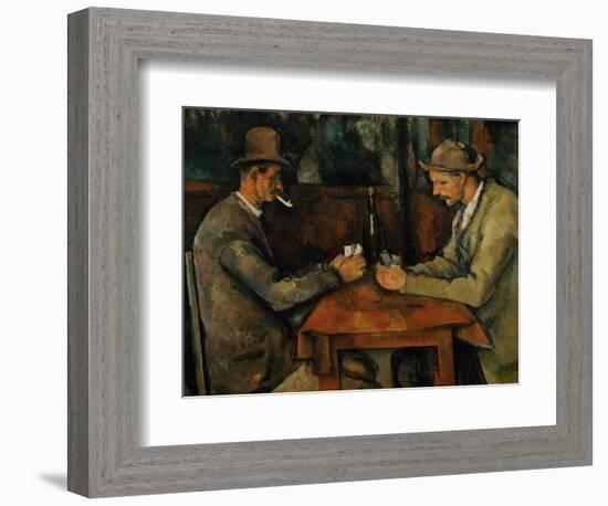 The Card Players, 1890-95-Paul Cézanne-Framed Giclee Print