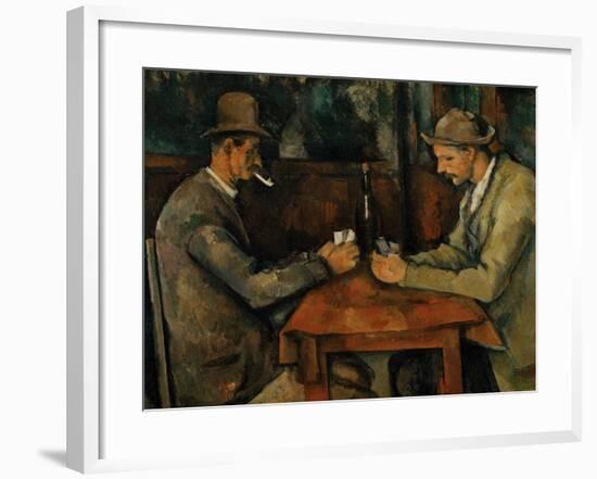 The Card Players, 1890-95-Paul Cézanne-Framed Giclee Print