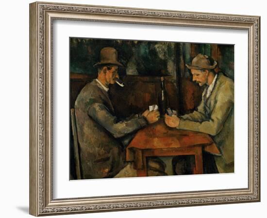 The Card Players, 1890-95-Paul Cézanne-Framed Giclee Print