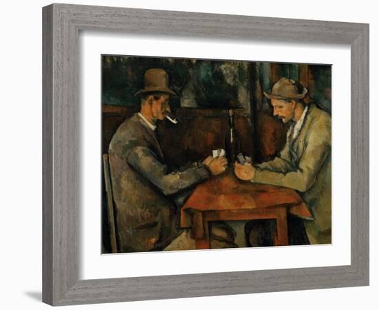 The Card Players, 1890-95-Paul Cézanne-Framed Giclee Print