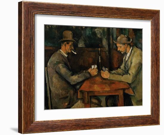 The Card Players, 1890-95-Paul Cézanne-Framed Giclee Print