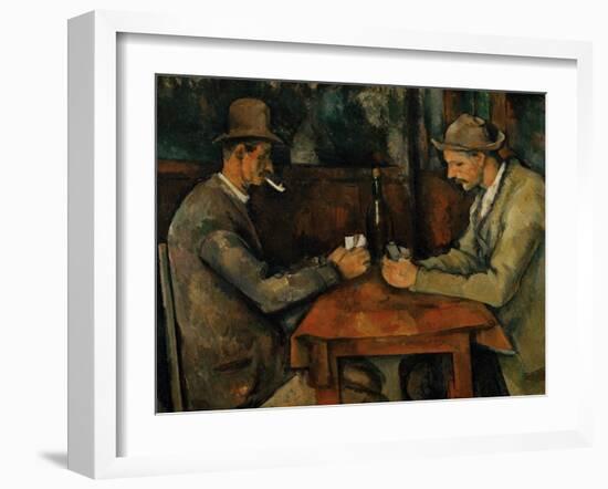 The Card Players, 1890-95-Paul Cézanne-Framed Giclee Print