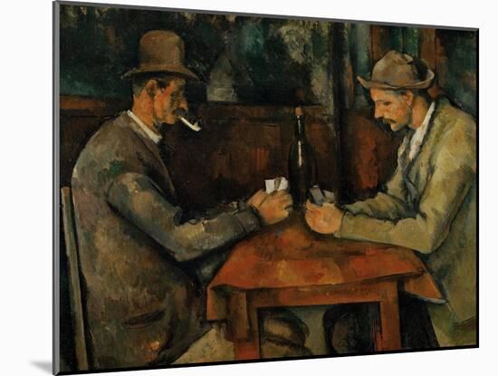 The Card Players, 1890-95-Paul Cézanne-Mounted Giclee Print