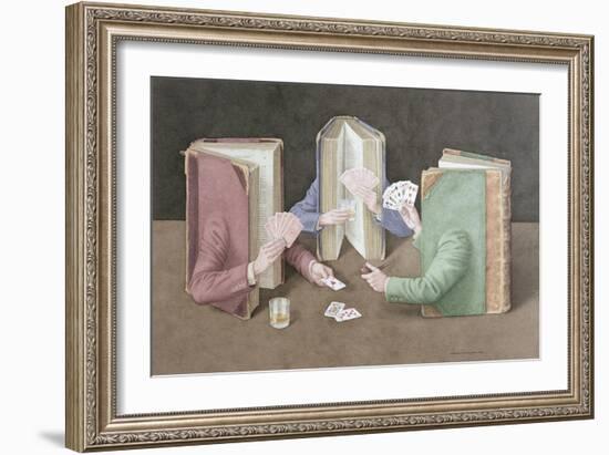 The Card Players, 2004-Jonathan Wolstenholme-Framed Giclee Print