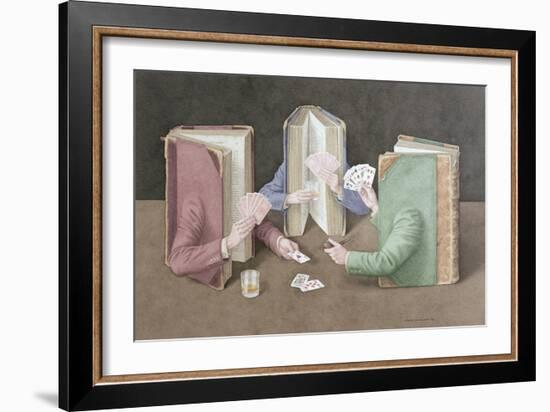 The Card Players, 2004-Jonathan Wolstenholme-Framed Giclee Print