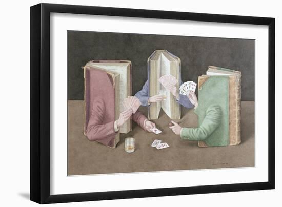 The Card Players, 2004-Jonathan Wolstenholme-Framed Giclee Print