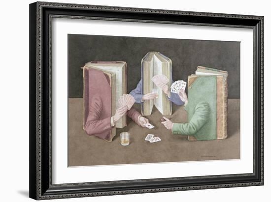 The Card Players, 2004-Jonathan Wolstenholme-Framed Giclee Print