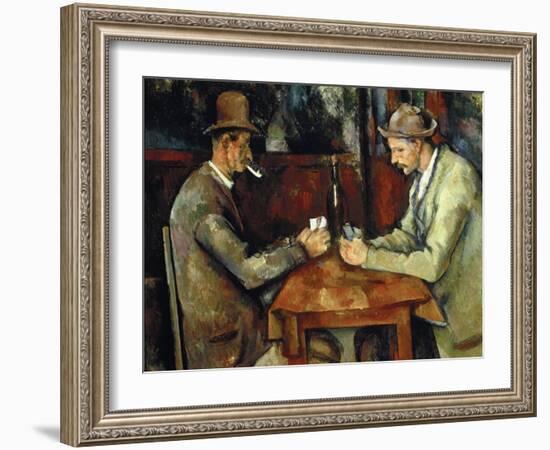 The Card Players, about 1890/95-Paul Cézanne-Framed Giclee Print