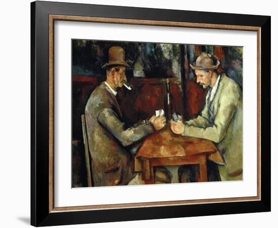 The Card Players, about 1890/95-Paul Cézanne-Framed Giclee Print