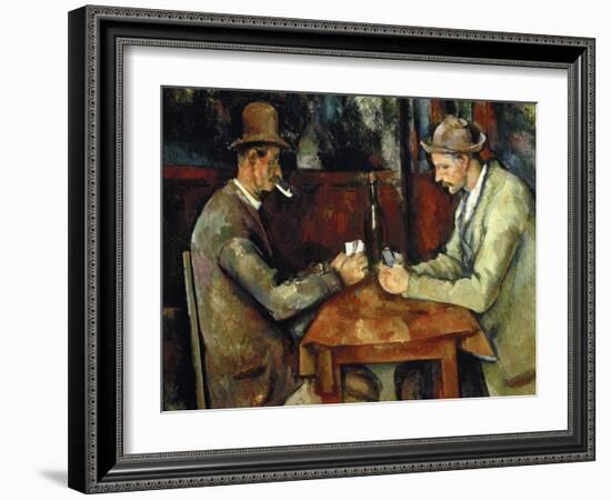 The Card Players, about 1890/95-Paul Cézanne-Framed Giclee Print