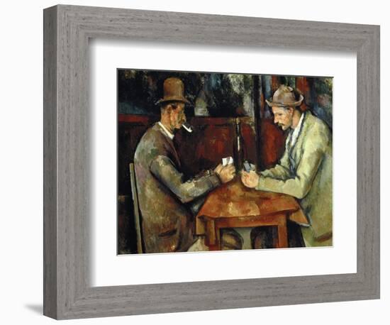 The Card Players, about 1890/95-Paul Cézanne-Framed Giclee Print