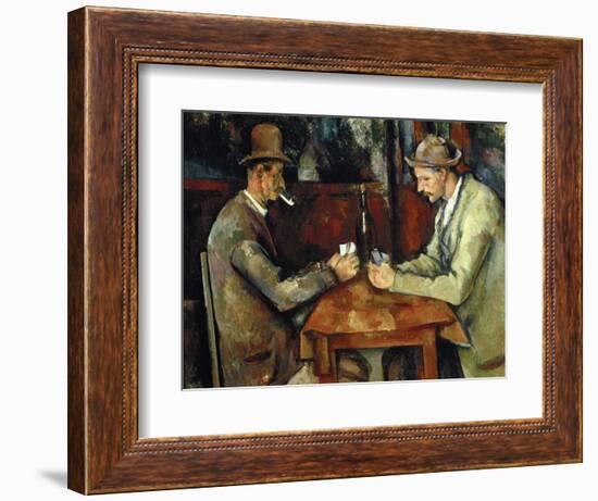 The Card Players, about 1890/95-Paul Cézanne-Framed Giclee Print