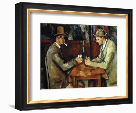 The Card Players, about 1890/95-Paul Cézanne-Framed Giclee Print