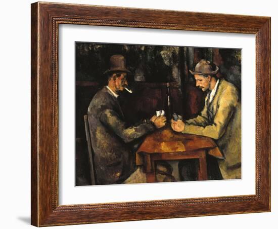 The Card Players, c.1890-Paul Cézanne-Framed Giclee Print