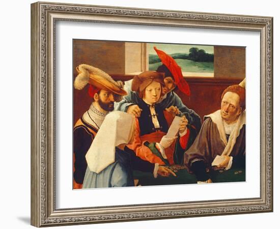 The Card Players (Detail of 69590)-Lucas van Leyden-Framed Giclee Print