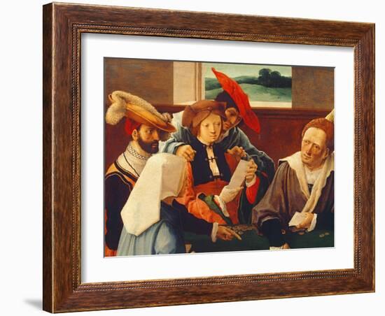 The Card Players (Detail of 69590)-Lucas van Leyden-Framed Giclee Print