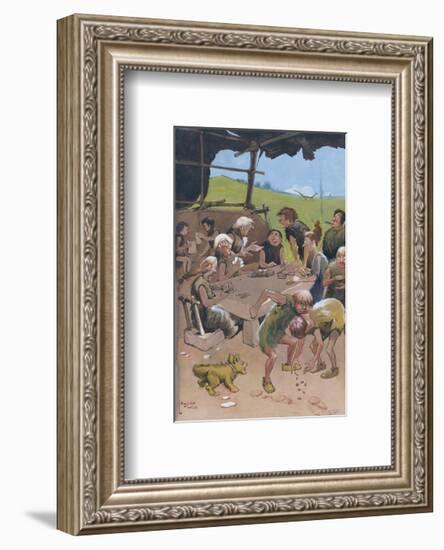 The Card Players-Lawson Wood-Framed Premium Giclee Print