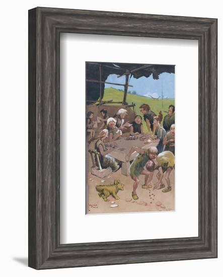 The Card Players-Lawson Wood-Framed Premium Giclee Print