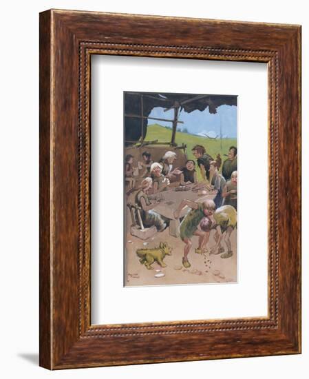 The Card Players-Lawson Wood-Framed Premium Giclee Print