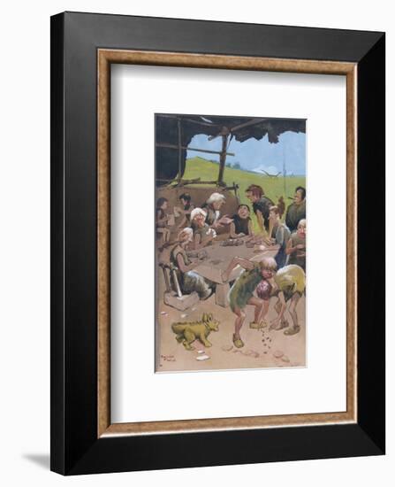 The Card Players-Lawson Wood-Framed Premium Giclee Print