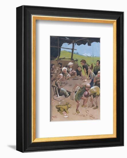 The Card Players-Lawson Wood-Framed Premium Giclee Print