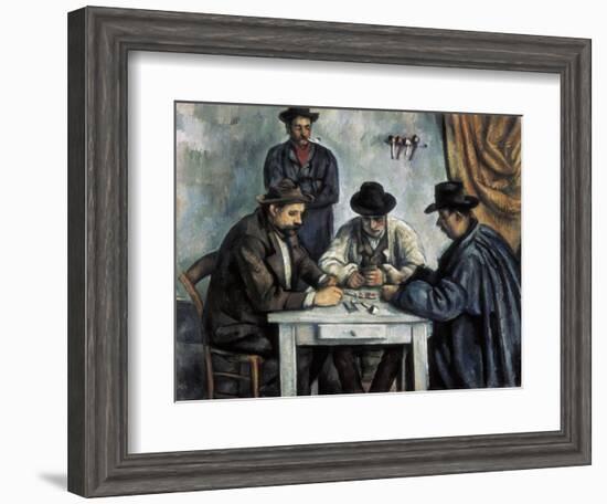 The Card Players-Paul Cézanne-Framed Art Print