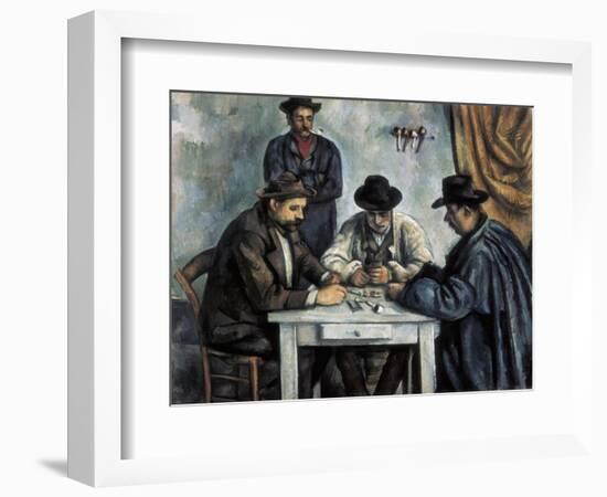 The Card Players-Paul Cézanne-Framed Art Print