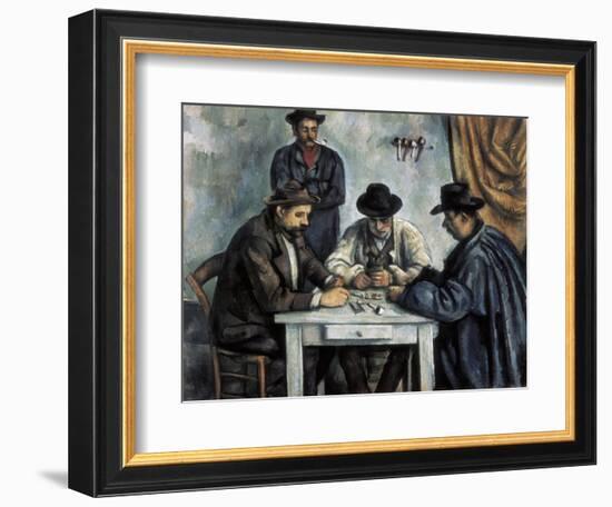 The Card Players-Paul Cézanne-Framed Art Print