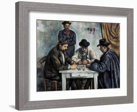 The Card Players-Paul Cézanne-Framed Art Print